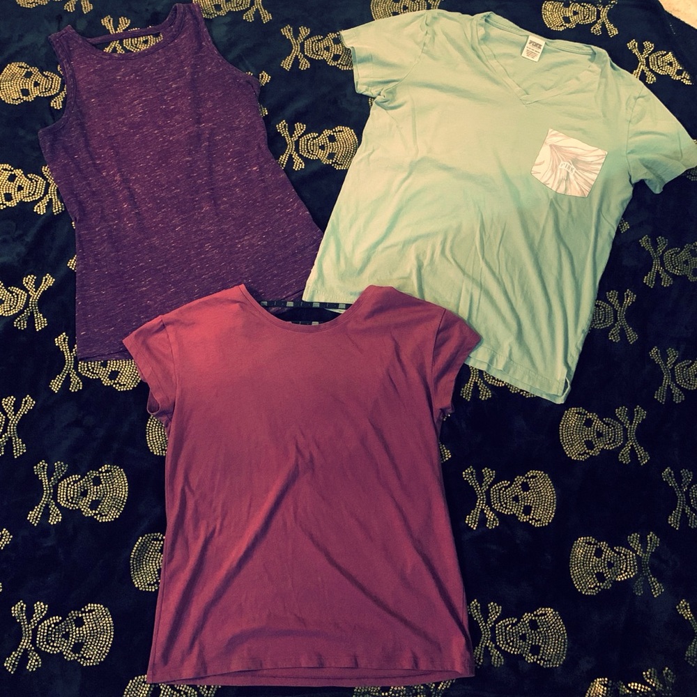 (3) Victoria’s Secret Shirts